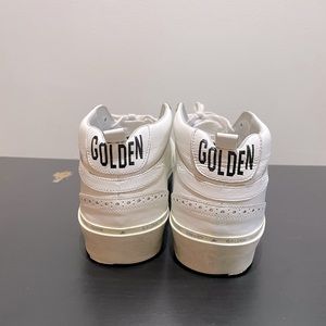 Golden Goose high mid star platform sneaker in white